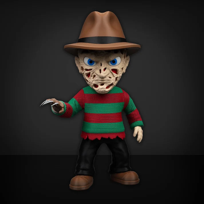 Razor figure — burned-face slasher with red-green striped sweater, fedora and claw glove